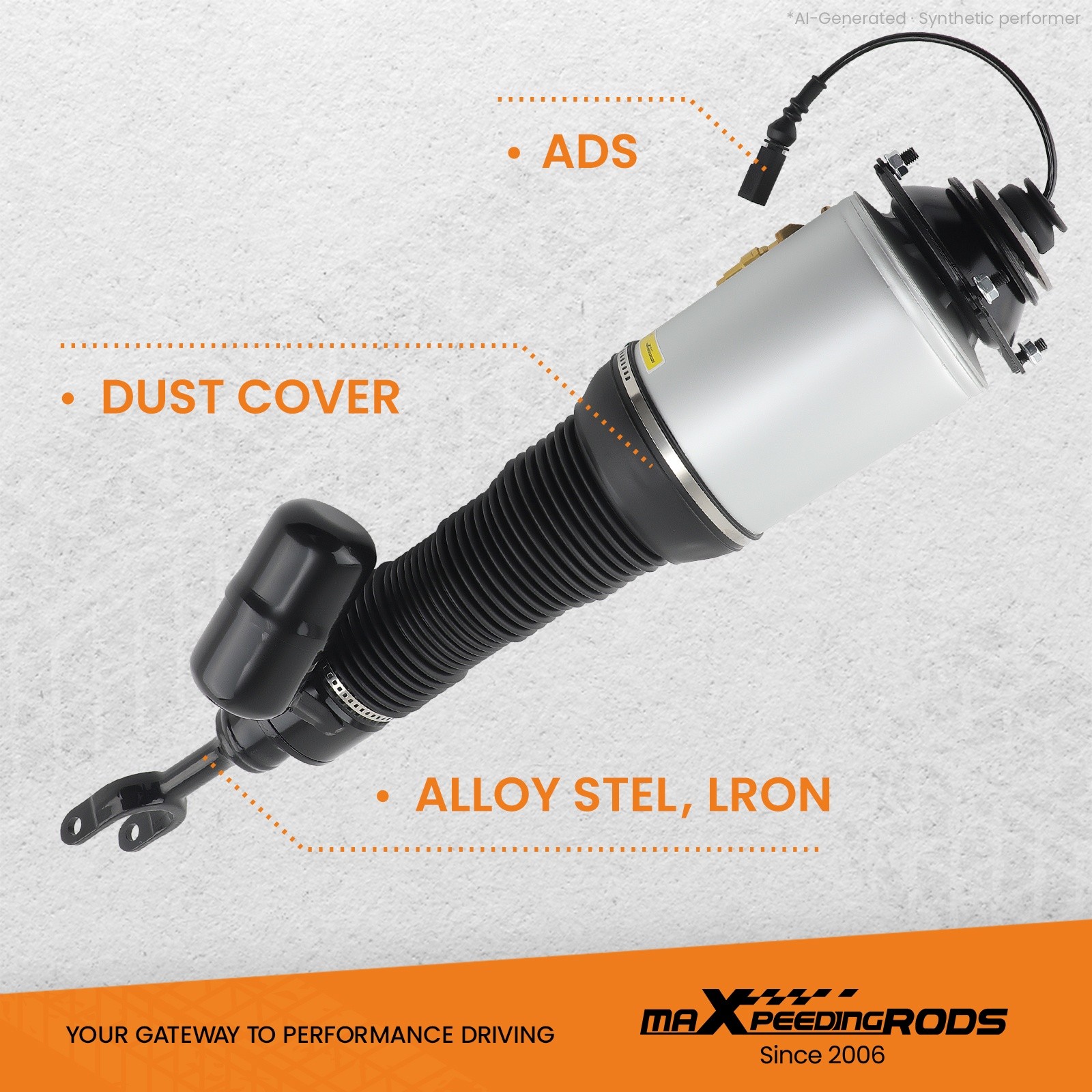 Bentley Continental Flying Spur 2006-2012 Front Right Air suspension strut P/N 3D7616040