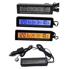 Car Auto Thermometer Temperature Voltmeter Gauge 12v24v Voltage Meter Monitor Car Auto Thermometer Temperature Voltmeter Gauge 12v24v Voltage Meter Monitor
