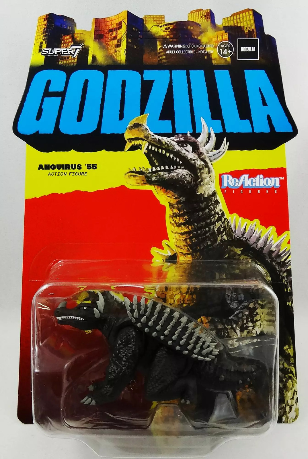 Figurine Godzilla Super7 Anguirus 55 pour décoration de bureau de geek et cinéphile