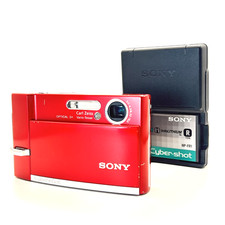 AS-IS Rare RED Sony Cyber-shot DSC-T50 for Parts/Repair / Beautiful Body / Y2K