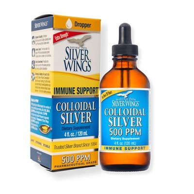 Natural Path Silver Wings Colloidal 4 Fl Oz (Pack of 1), Amber Brown 