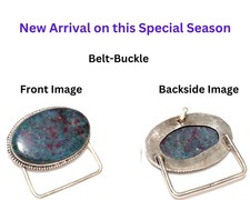 Ruby In Fuchsite 925 Silver Plated Belt Buckle 1.7" Festival Special Gift AU k49