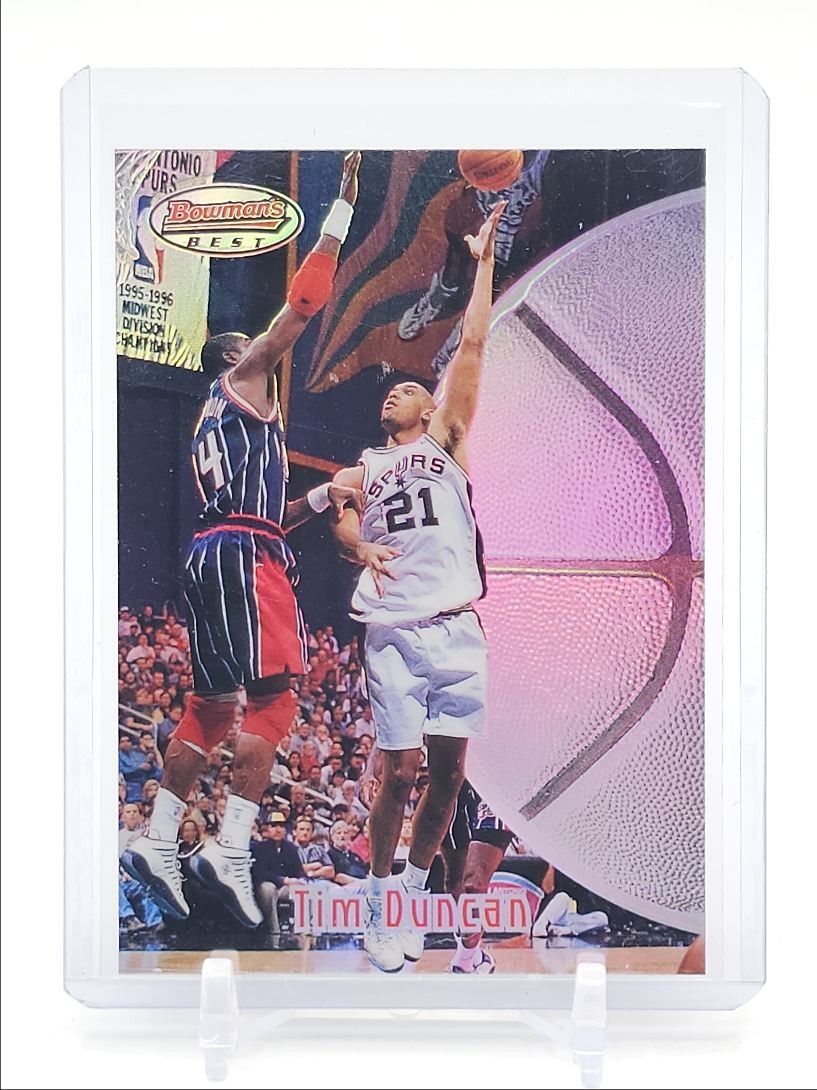 TIM DUNCAN 1997-98 BOWMAN'S BEST BASKETBALL REFRACTOR SPURS #106 B Q3522