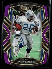 2020 PANINI SELECT PURPLE PRIZM DIE CUT #229 BARRY SANDERS CLUB LIONS