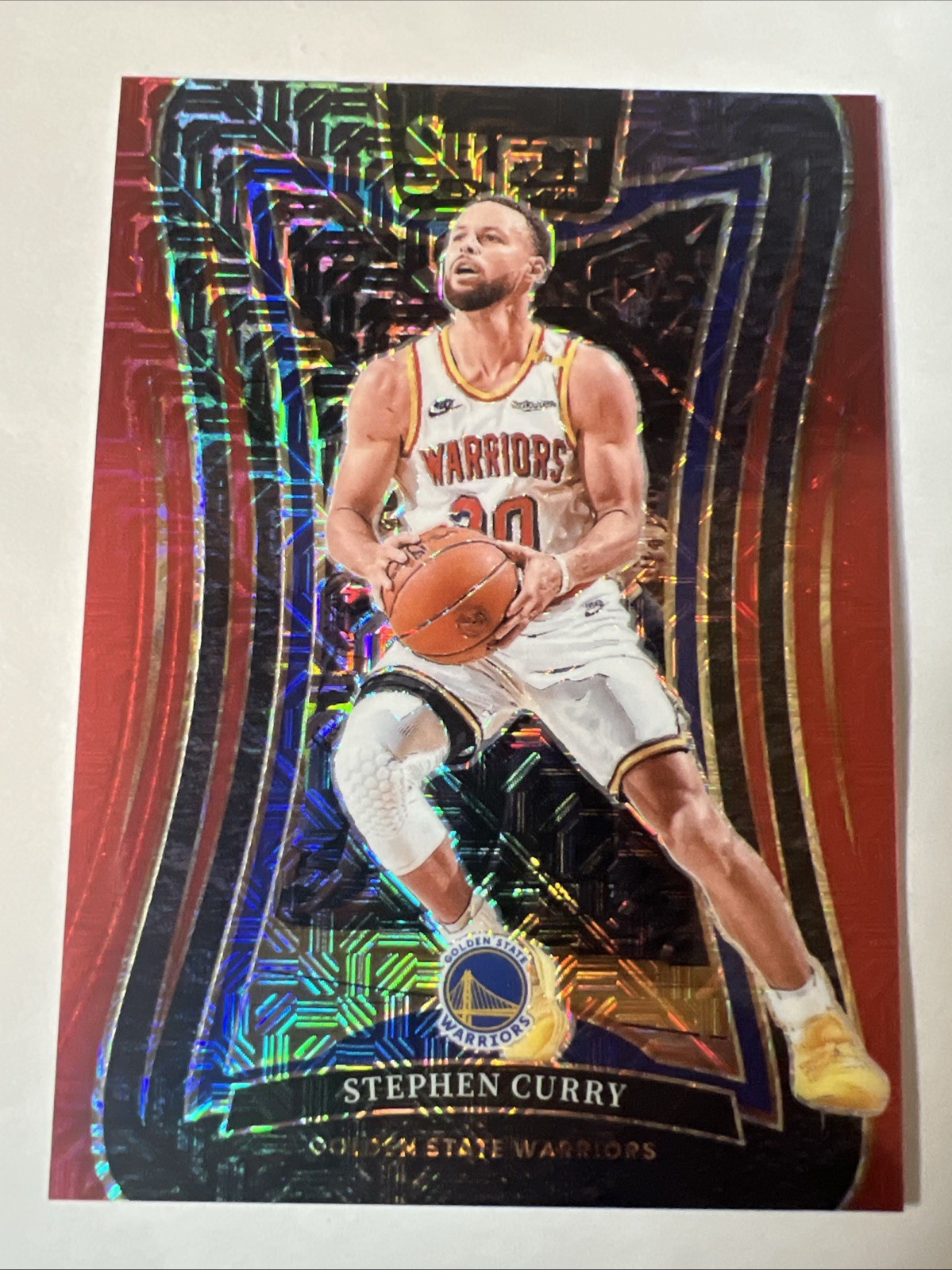 Stephen Curry 2024-25 Panini Select Red Mojo Prizm /20 #346 Mezzanine
