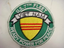 US NAVY 7th FLEET " READY POWER FOR PEACE ", VIETNAM WAR  PATCH