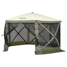 12x12FT Performance-Grade Gazebo with Weather Resistant Cloth and Netting