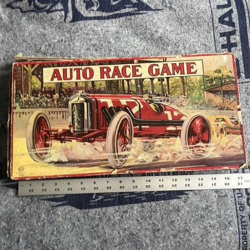 Rare Vintage Original 1930s Milton Bradley Auto Race Car Board Game 4289x