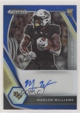 2021 Panini Prizm Draft Picks Blue 134/149 Marlon Williams #DPA-MWI Auto 0eo6