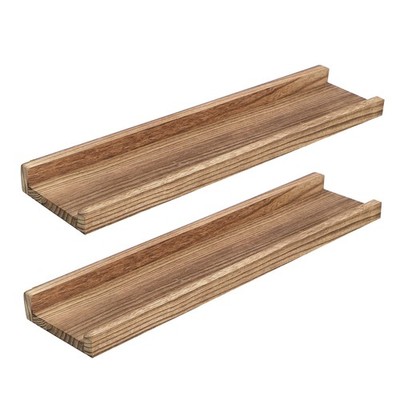 MITREL Wide Wooden Wall Shelf, Vintage Floating Shelf, Hanging Shelves, Wall Mounted,...