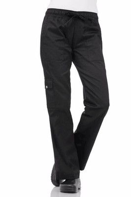 NEU Chef Works CPWO Damen Cargo Koch Hose schwarz Größe XL