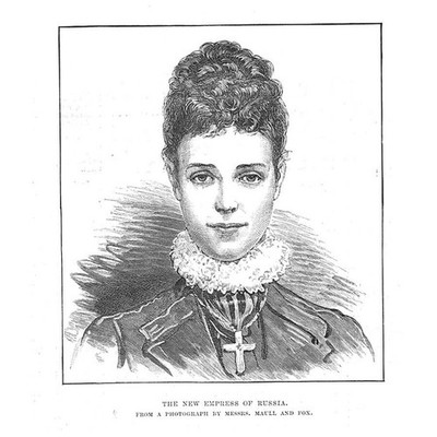 RUSSLAND Kaiserin Maria Fjodorowna - antiker Druck 1881