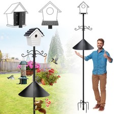 95 Inch Bird Feeder Pole with Squirrel Baffle - Adjustable Height Bird House ...