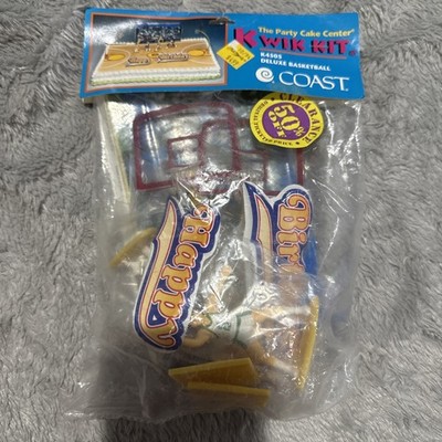 Vintage Coast Kwik Kit Deluxe Basketball Decoration Cake Topper Set 1994