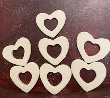 LOTTO DI SETTE CUORI DI BISQUE 2".   PER DECORARE!!!