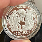 2024 P Greatest Generation Proof Silver Dollar Coin Box and COA Commemorative $1 — photo 2
