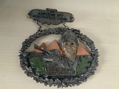 Wanderorden / Wandermedaille von 1977 ''Erwin Rommel Gedächtnislauf''