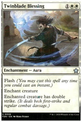 MTG Foundations Twinblade Blessing #26