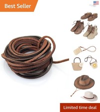 Multi-Purpose 5 Yards Dark Brown Leather Strip - 3mm Width for Leather Crafting