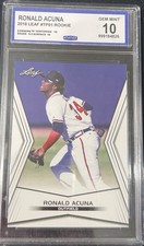 2018 Leaf Ronald Acuna Rookie Card #TP01 CCG Graded Gem Mint 10. rookie card picture