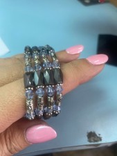 10 pcs Hematite therapeutic Magnetic Crystal Beads Bracelets/neckla jewelry lot