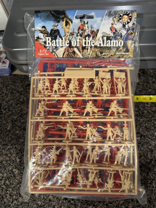 BILLY V 1/72 SCALE BATTLE OF THE ALAMO FIGURE SET Item #683 Sealed In Bag NOS