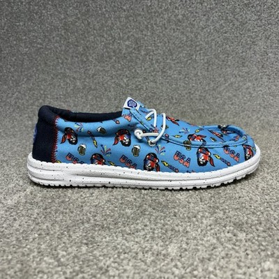 Hey Dude Wally Americana Party USA Shoes Men Size 11 Blue 