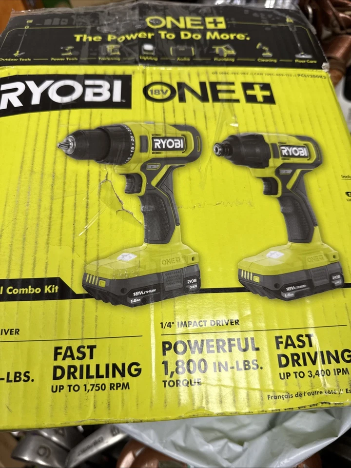 Ryobi ONE+ 18V Drill/Driver 2-Tool Combo Kit - PCL1200K2 - Image 2 of 4