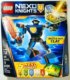 LEGO Nexo Knights: 70362 Battle Suit Clay & 5004388 Intro Pack w/ Crust Smasher
