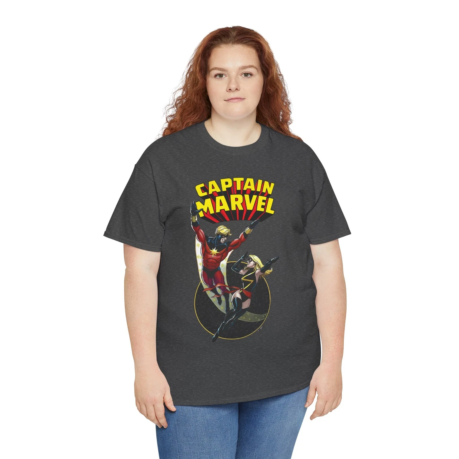 Captain Marvel T-Shirt - George Perez Art - Mar-Vell, Carol Danvers