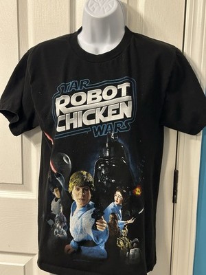 Black Robot Chicken Star Wars Unisex Pop Culture Funny Shirt Medium Adult Swim