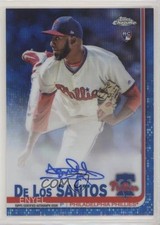 2019 Topps Chrome Rookie Blue Refractor 91/150 Enyel de los Santos Auto 1u6