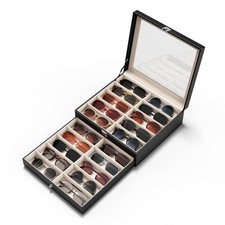 Sunglasses Case Storage Organizer - Sunglass Organizer See-through Display Ca...