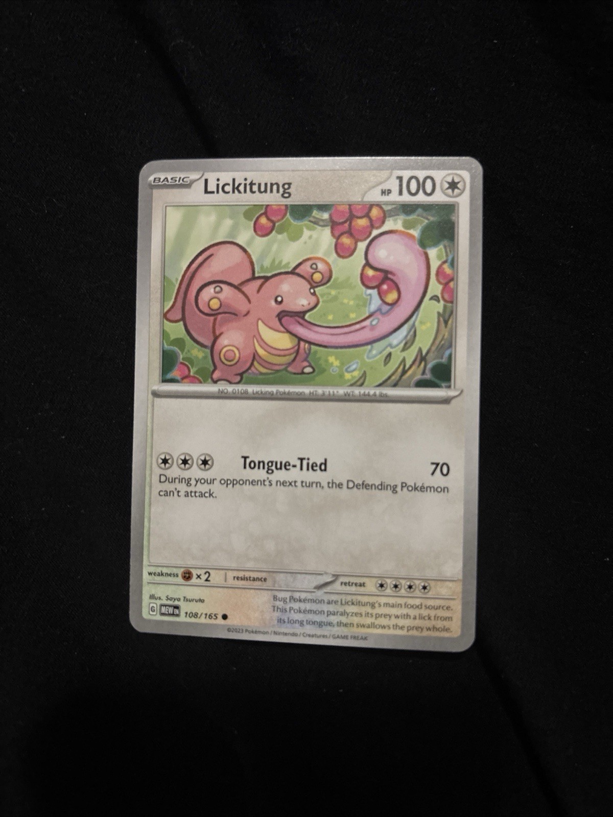 Lickitung 108/165- Pokemon 151- Regular Common- NM/M