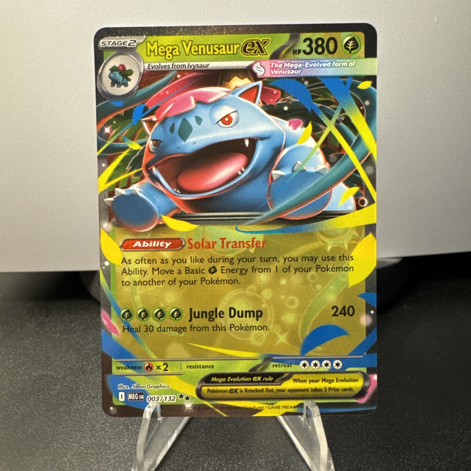 2025 Pokemon Mega Evolution Venusaur ex Double Rare #003/132