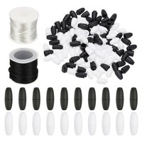 24Mm SicherheitsverschlüSse 20M Nylonband 60Er-Set Halskette Diy Schwarz/Weiß