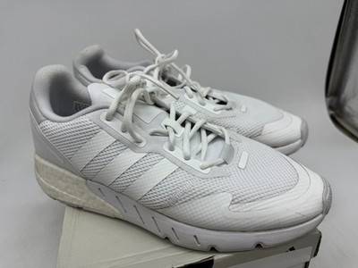 Adidas ZX 1K Boost Shoes Men's White Lace-Up Low Top Athletic Sneakers - 11.5