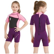 NATYFLY Kids 2.5mm Neoprene Thermal Wetsuit Shorty for Girls Boys Toddlers