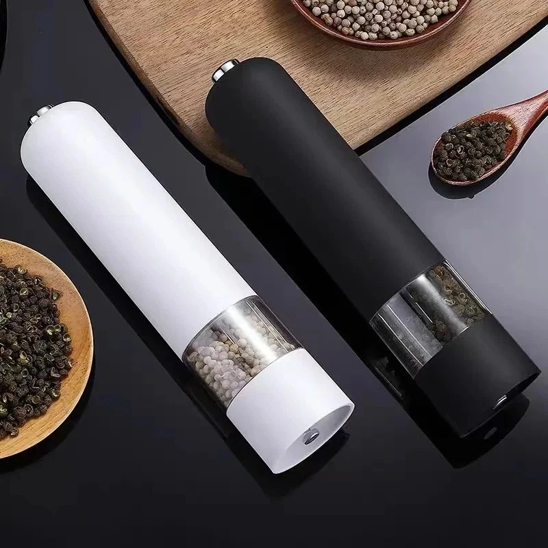 Electric Salt & Pepper Grinder Battery Operated Plastic Mill Kitchen Tool