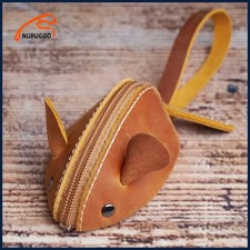 Vintage Mini Coin Purse Genuine Leather Small Wallet Men Women Brown Fashion