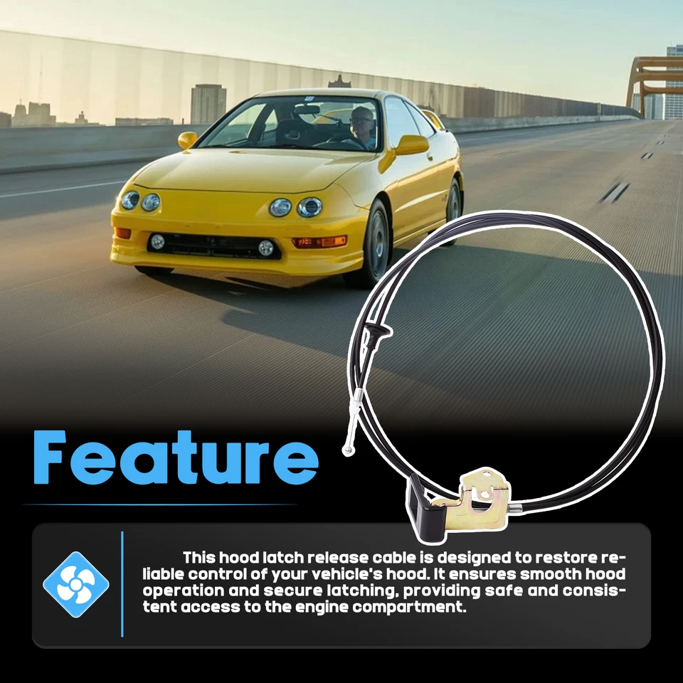 New Front Hood Release Cable For Honda Acura Integra 1994-2001 74130-ST7-A00 - Image 4 of 4