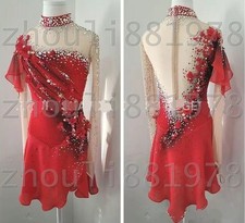 Ice Figure Skating Dress Figure Skating Dress For Competition red dyeing