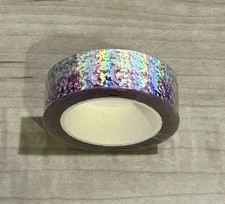 NEW Rose Colored Daze Purple  Silver Holo Galaxy Overlay Washi Tape 15 mm roll