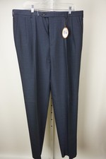 Zanella Johnny 100 Wool Dark Blue Dress Pants Sz 56 NEW