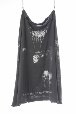 VINTAGE 1999 DARK THRONE  A BLAZE NORTHERN IN THE NORTHERN SKY  L/S SHIRT XL