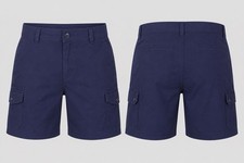 Eddie Bauer Cargo Shorts Size 12 Navy High Rise Hiking Outdoors Athleisure