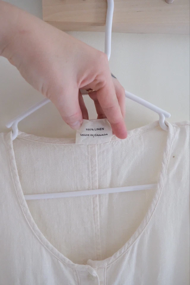 Beaton Linen Pocket Jumpsuit Womens M White Relaxed Boho Lagenlook Minimalist - Image 3 of 4