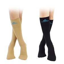 SkatingSpirit Figure Skating Socks 2 Pairs , Knee high, Extra One Size Beige