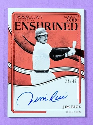 2026 Immaculate | RED ENSHRINED SIGS ON-CARD #ES-JR | JIM RICE *(#/49)*