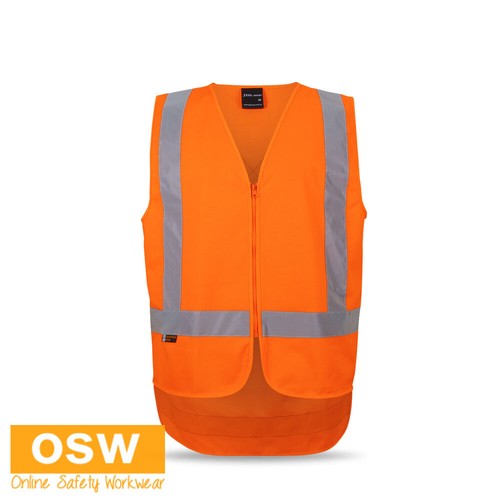 NSW/QLD Rail (D+N) Front Zip Closure X-Back Safety Vest Durability 6DVQV - Picture 2 of 6